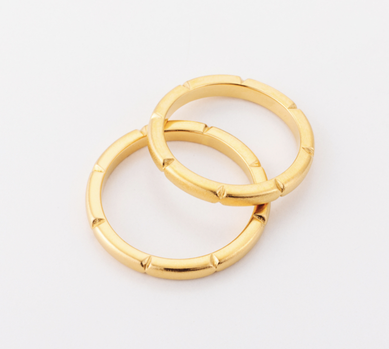 Threaded Ring – Thin・結婚指輪・Blue Dove